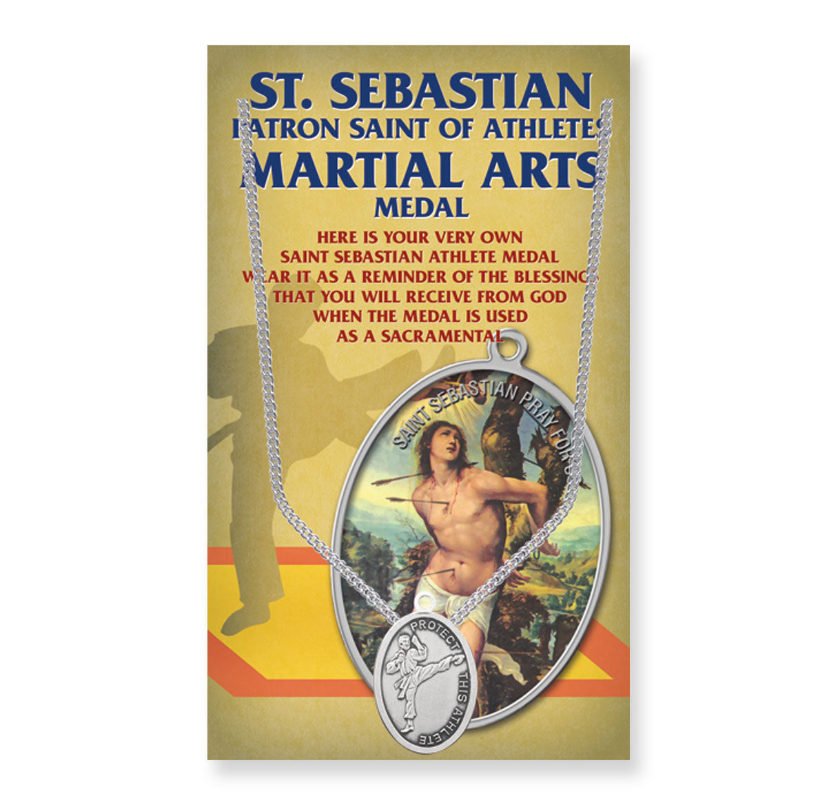Saint Sebastian Men's Oval Martial Arts Medal – The Catholic Shop