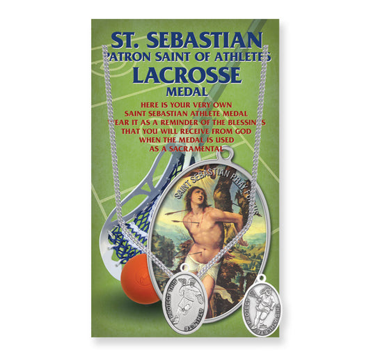 Saint Sebastian Women's Oval Lacrosse Medal