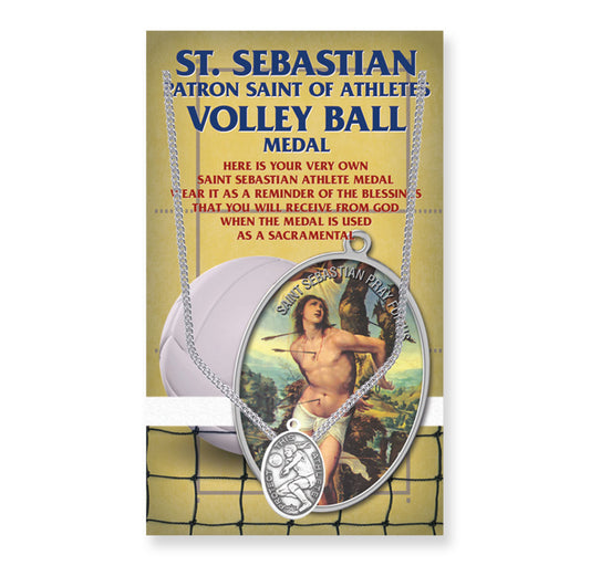 Saint Sebastian Women's Oval Volleyball Medal