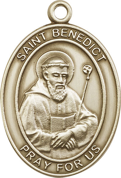 Antique Gold St. Benedict Keychain