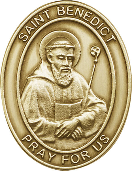 Antique Gold St. Benedict Visor Clip