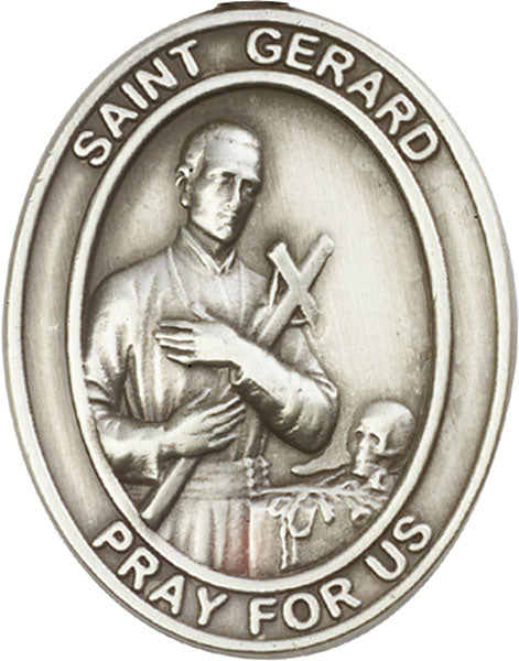 Antique Silver St. Gerard Visor Clip