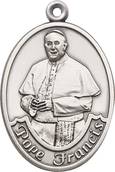 Silver Oxide Pope Francis Keychain