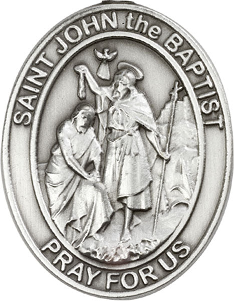 Antique Silver St. John the Baptist Visor Clip