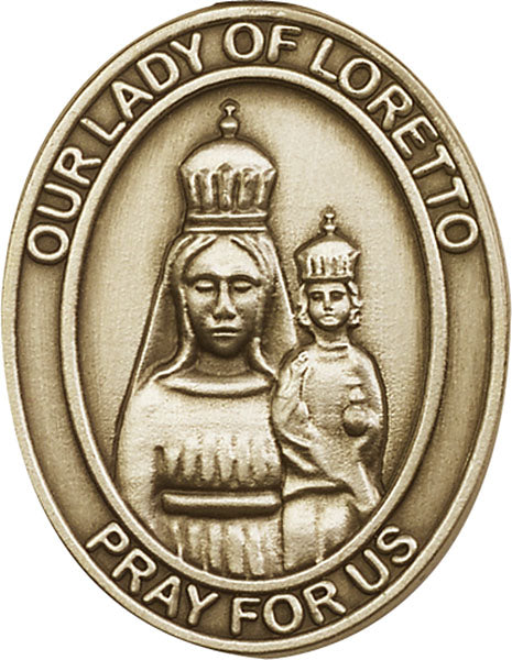 Antique Gold O/L of Loretto Visor Clip