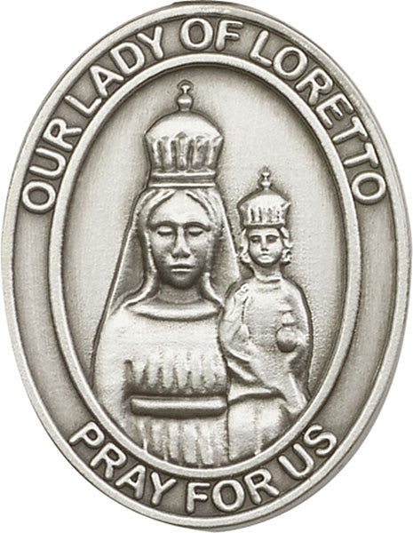 Antique Silver O/L of Loretto Visor Clip