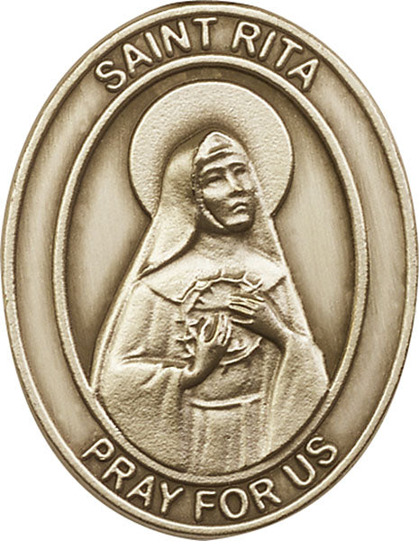 Antique Gold St. Rita of Cascia Visor Clip