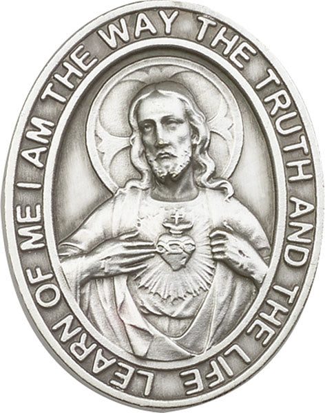 Antique Silver Scapular Visor Clip