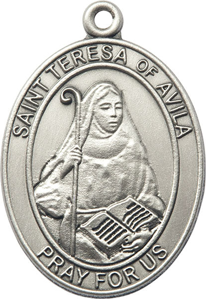 Silver Oxide St. Teresa of Avila Keychain