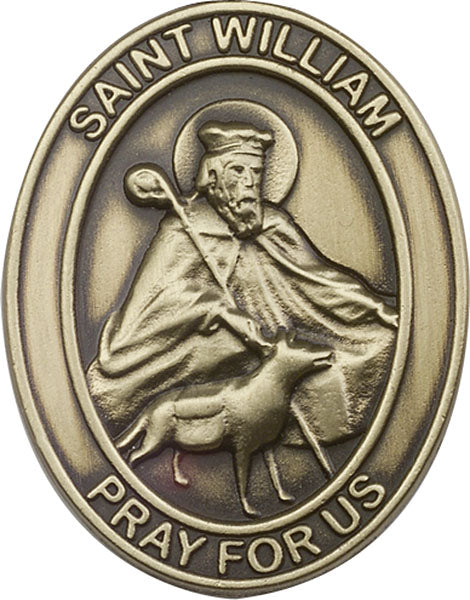 Antique Gold St. William Visor Clip