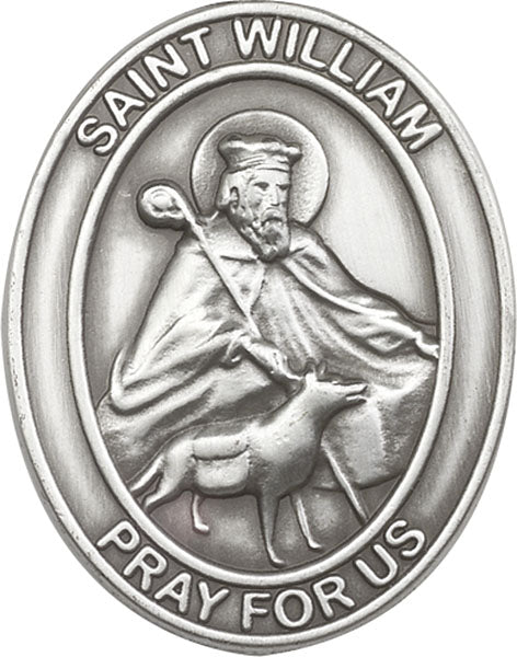 Antique Silver St. William Visor Clip