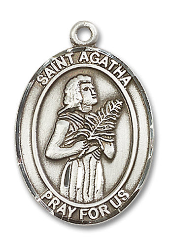 Sterling Silver Saint Agatha Pendant