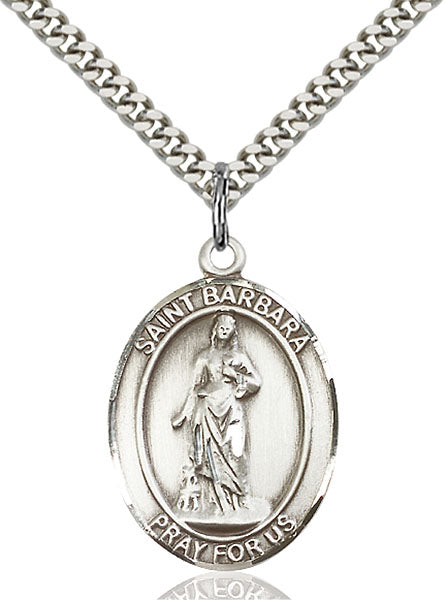 Sterling Silver Saint Barbara Pendant