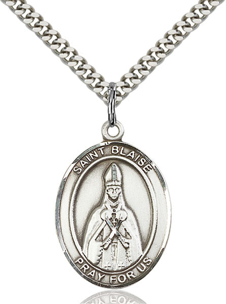Sterling Silver Saint Blaise Pendant