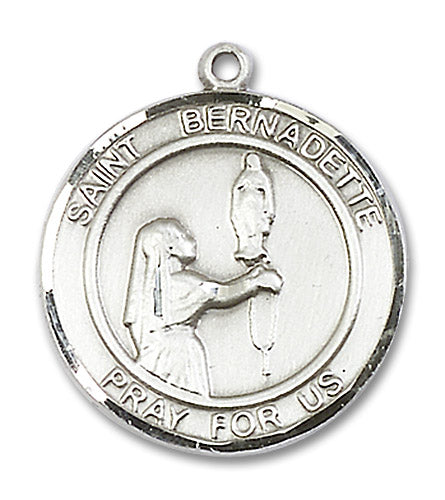 Sterling Silver Saint Bernadette Pendant