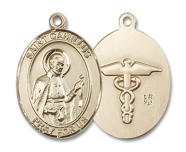 14kt Gold Saint Camillus of Lellis Medal