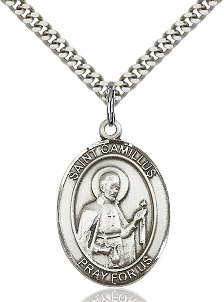 Sterling Silver Saint Camillus of Lellis Pendant