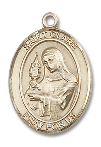 14kt Gold Filled Saint Clare of Assisi Pendant