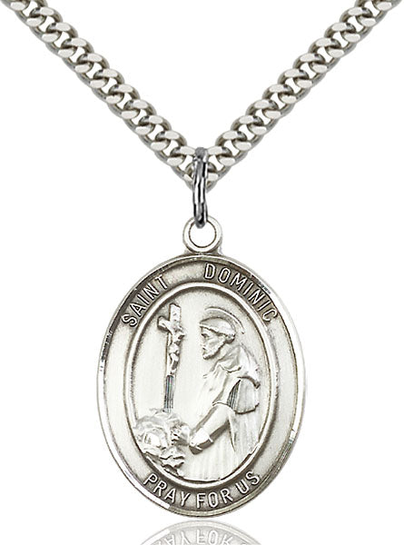 Sterling Silver Saint Dominic de Guzman Pendant