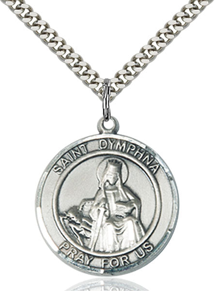 Sterling Silver Saint Dymphna Pendant