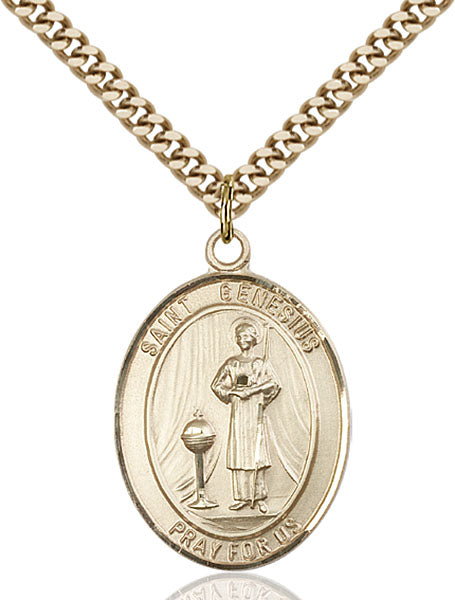 14kt Gold Filled Saint Genesius of Rome Pendant
