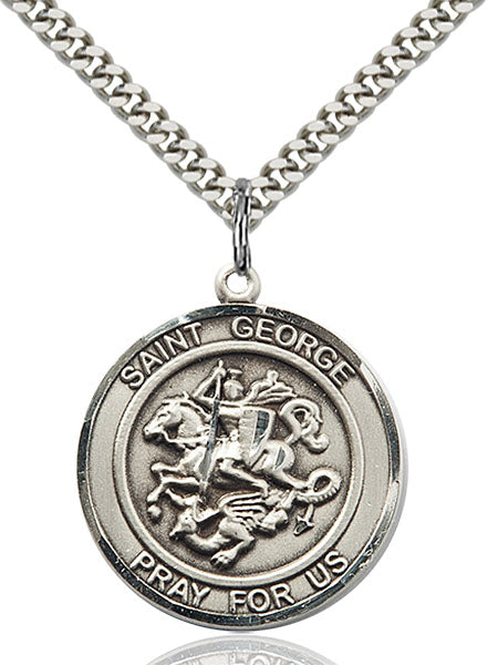 Sterling Silver Saint George Pendant