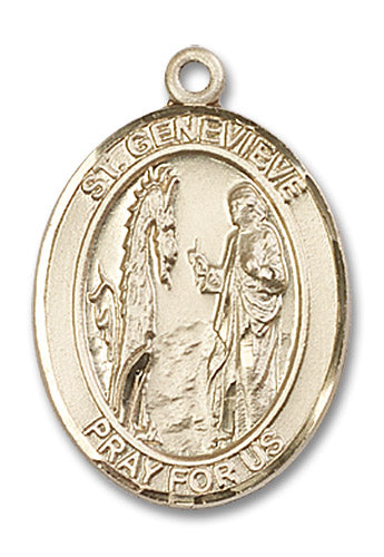 14kt Gold Saint Genevieve Medal