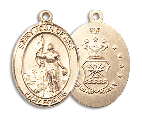 14kt Gold Filled Saint Joan Of Arc / Air Force Pendant