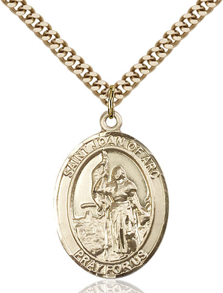 14kt Gold Filled Saint Joan Of Arc / Marines Pendant