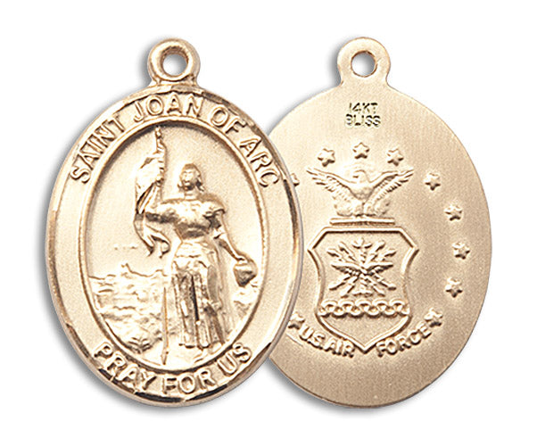 14kt Gold Saint Joan Of Arc / Air Force Medal