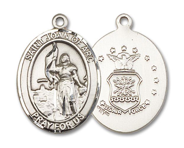 Sterling Silver Saint Joan of Arc / Air Force Pendan