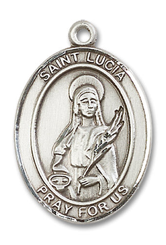 Sterling Silver Saint Lucia of Syracuse Pendant