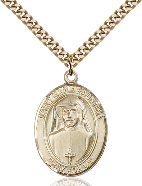 14kt Gold Filled Saint Maria Faustina Pendant