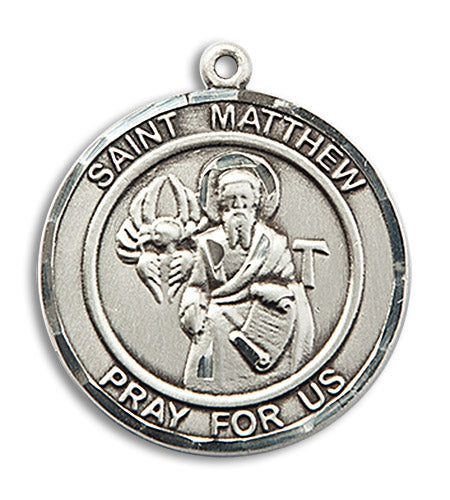 Sterling Silver Saint Matthew the Apostle Pendant – The Catholic Shop
