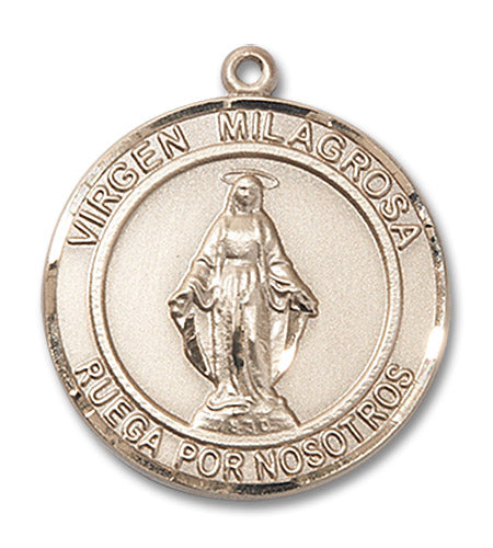14kt Gold Virgen Milagrosa Medal