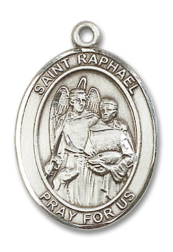 Sterling Silver Saint Raphael the Archangel Pendant
