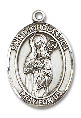 Sterling Silver Saint Scholastica Pendant