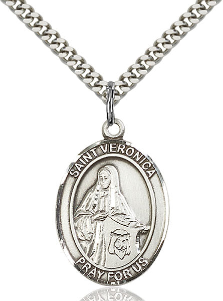 Sterling Silver Saint Veronica Pendant