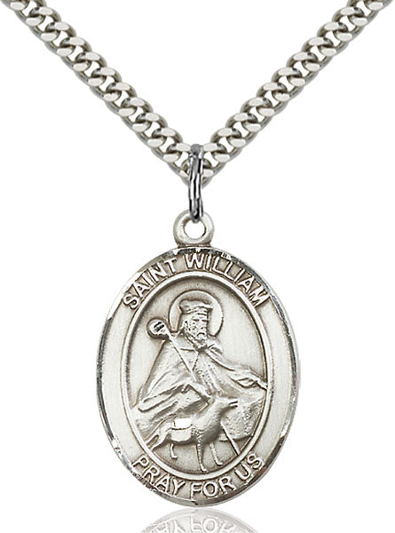 Sterling Silver Saint William of Rochester Pendant
