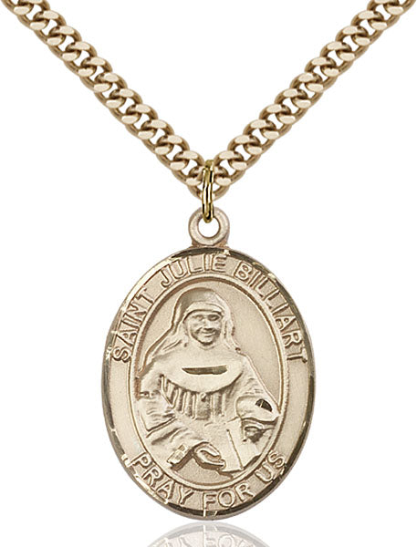 14kt Gold Filled Saint Julie Billiart Pendant
