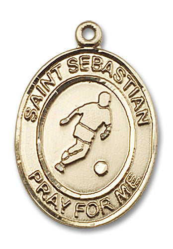 14kt Gold Saint Sebastian Medal