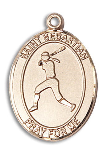 14kt Gold Saint Sebastian / Softball Medal