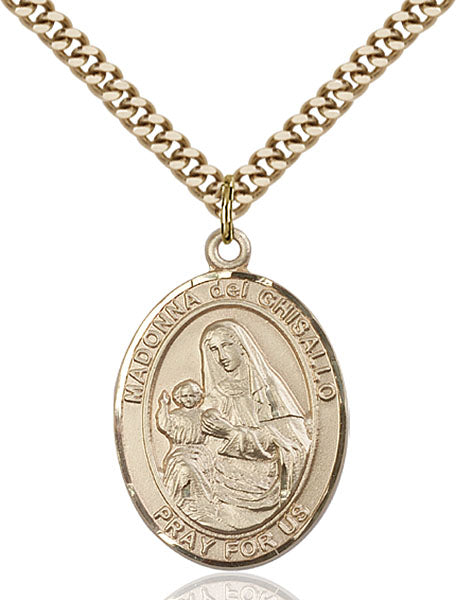 14kt Gold Filled Saint Madonna Del Ghisallo Pendant