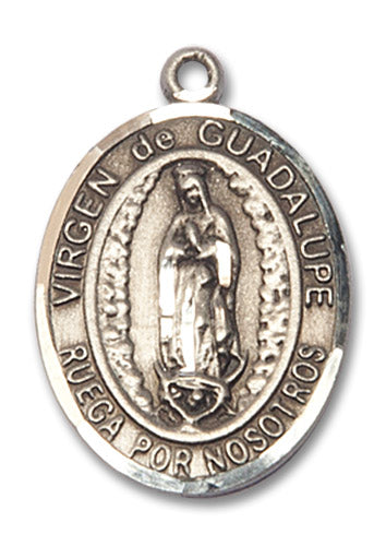 Sterling Silver Virgen de Guadalupe Pendant