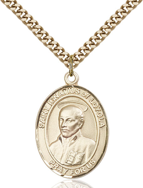 14kt Gold Filled Saint Ignatius of Loyola Pendant