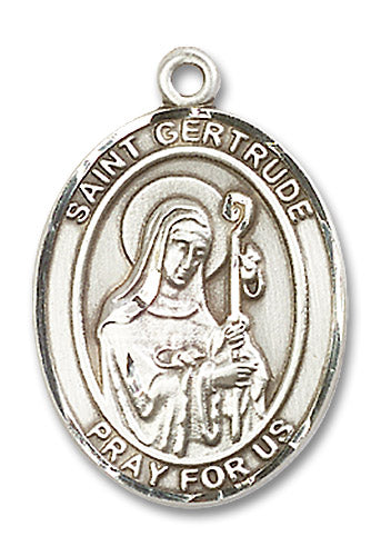 Sterling Silver Saint Gertrude of Nivelles Pendant