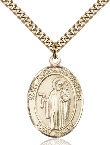 14kt Gold Filled Saint Joseph The Worker Pendant