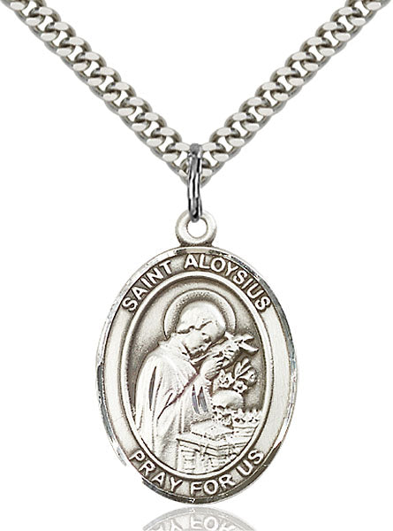 Sterling Silver Saint Aloysius Gonzaga Pendant