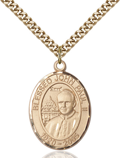 14kt Gold Filled Saint John Paul II Pendant