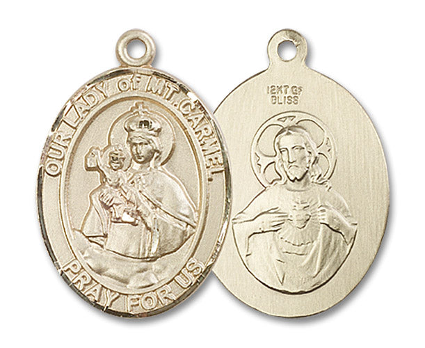 14kt Gold Filled Our Lady of Mount Carmel Pendant